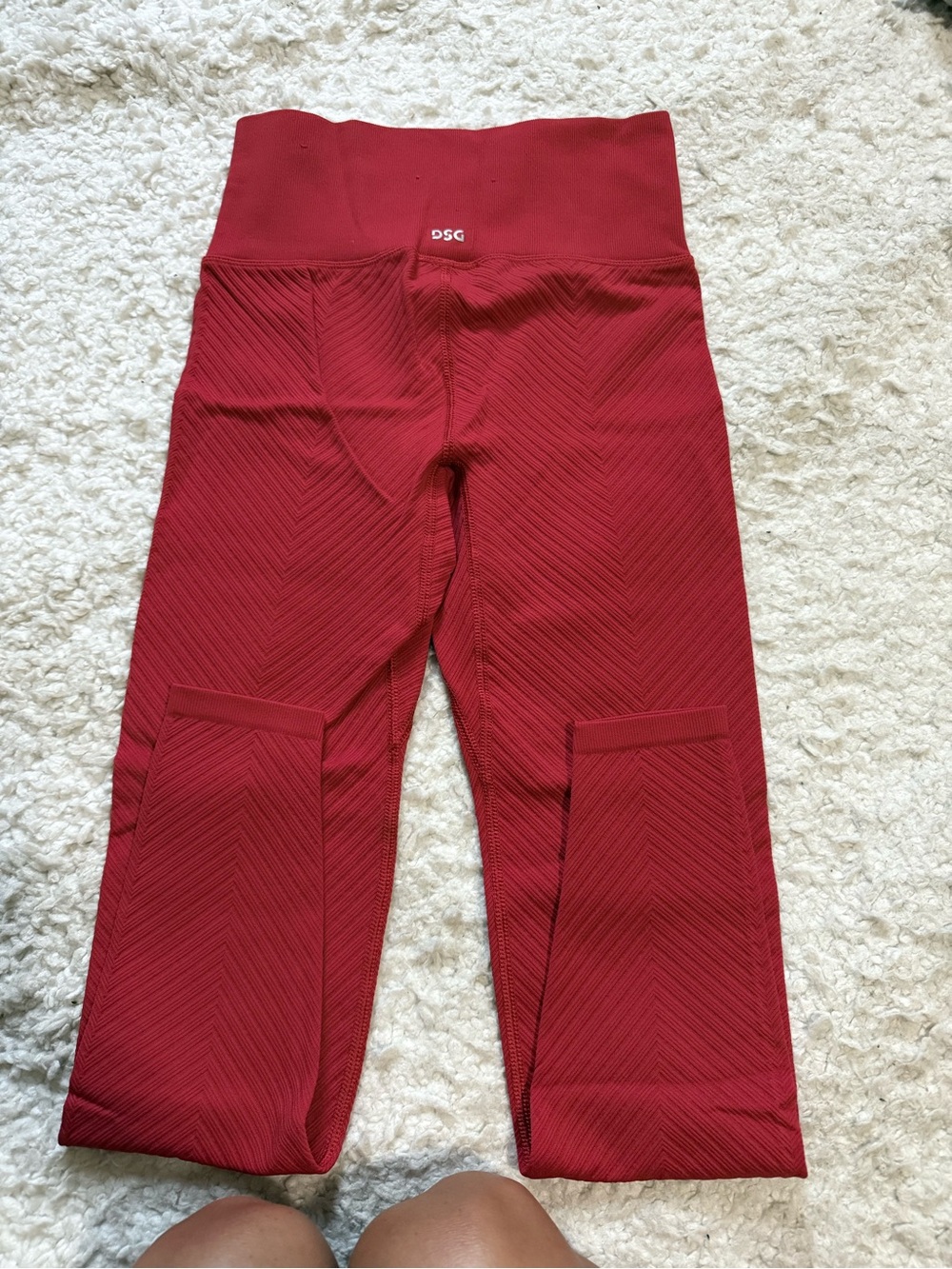 DSG women’s High-Waist Red & beige Active Leggings